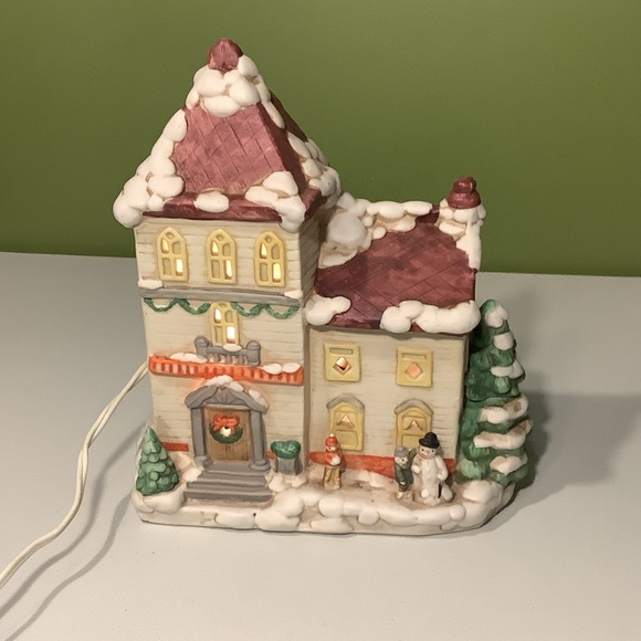 Other - Cute lighted Christmas house with wind up music box